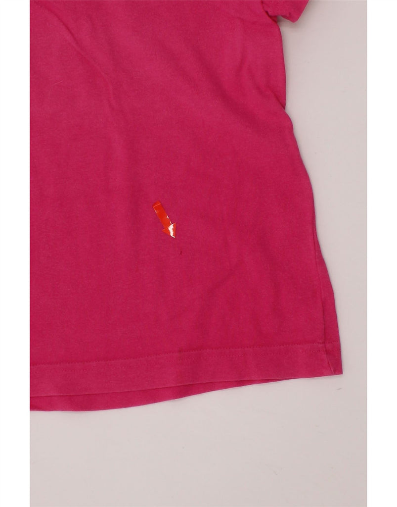 ADIDAS Girls T-Shirt Top 7-8 Years Pink Cotton Vintage Adidas and Second-Hand Adidas from Messina Hembry 