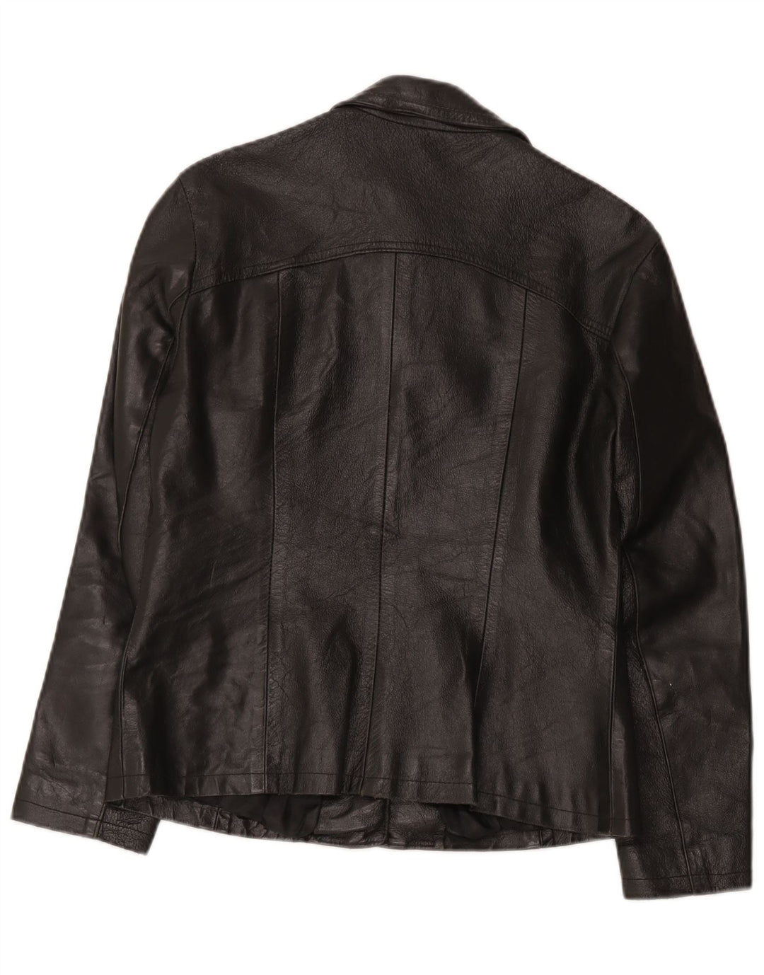 Vintage Womens Leather Jacket UK 12 Medium Black