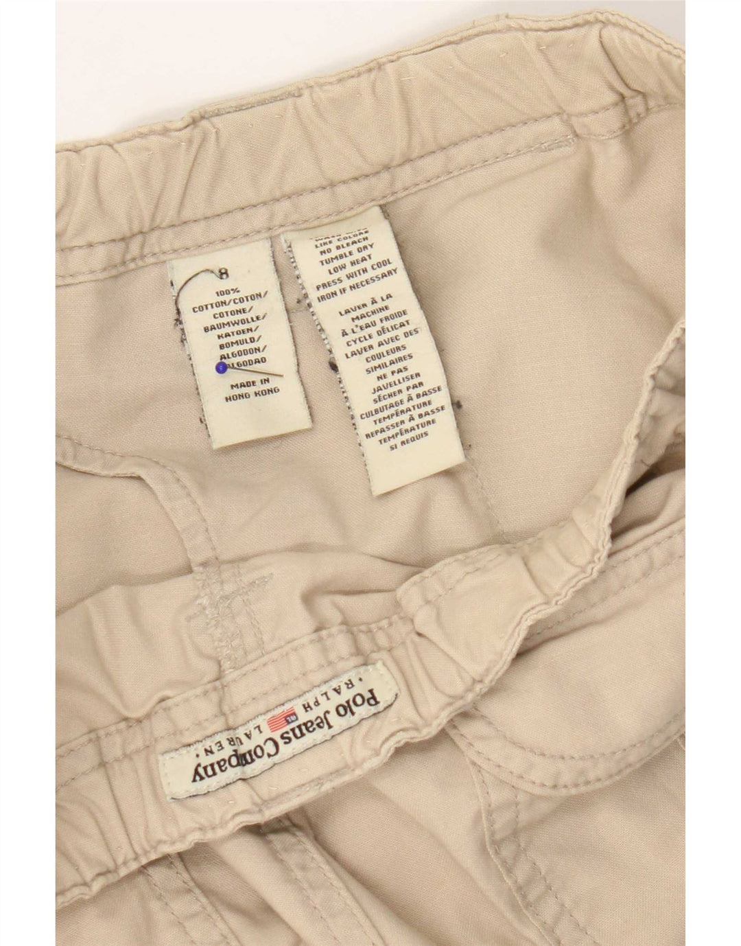 Ralph Lauren Womens Straight Cargo Trousers US 8 Medium W30 L29 Beige