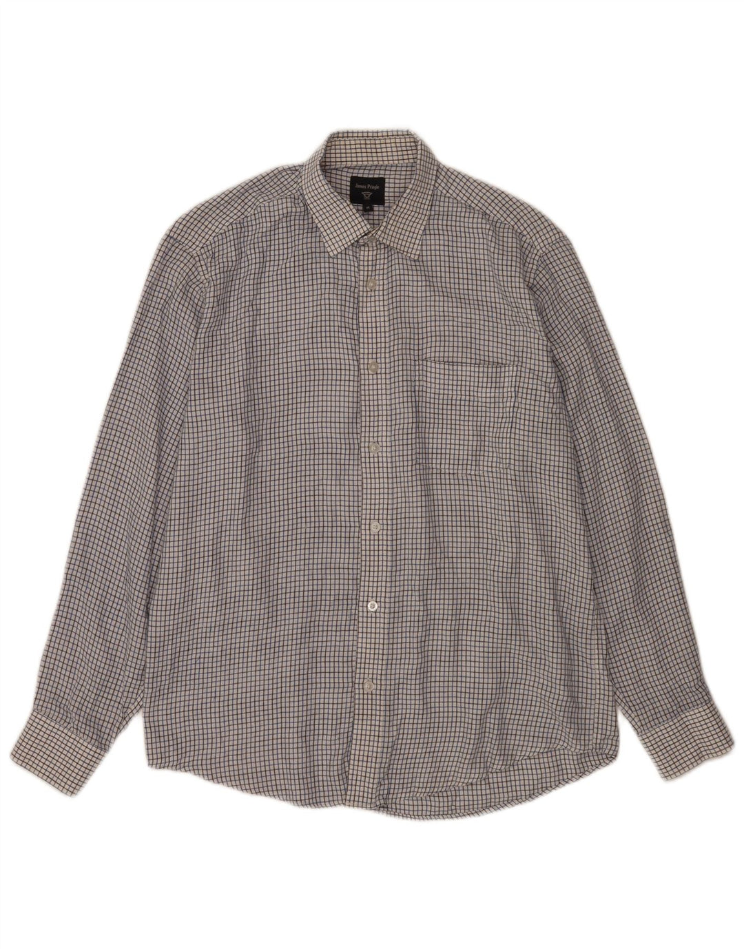 James Pringle Mens Shirt Medium White Check