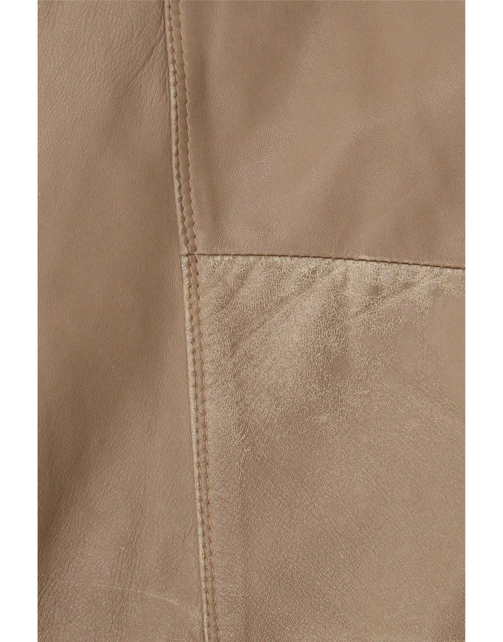 Vintage Mens Leather Jacket UK 42 XL Beige