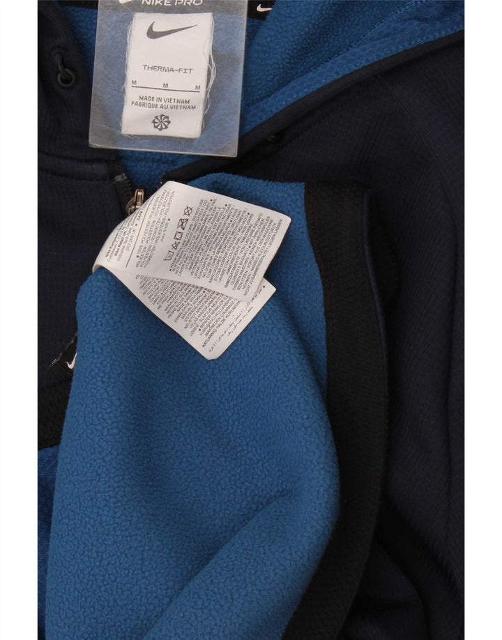 Nike Mens Therma-Fit Zip Hoodie Sweater Medium Navy Blue Polyester