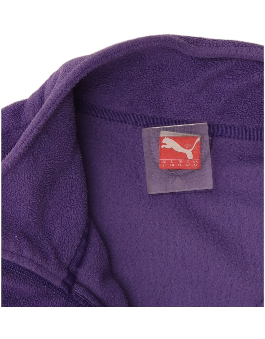 Puma Womens Fleece Jacket UK 14 Large Purple