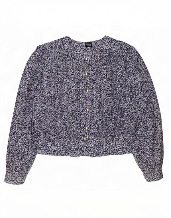 Lorena Womens Shirt Blouse UK 18 XL Navy Blue Floral