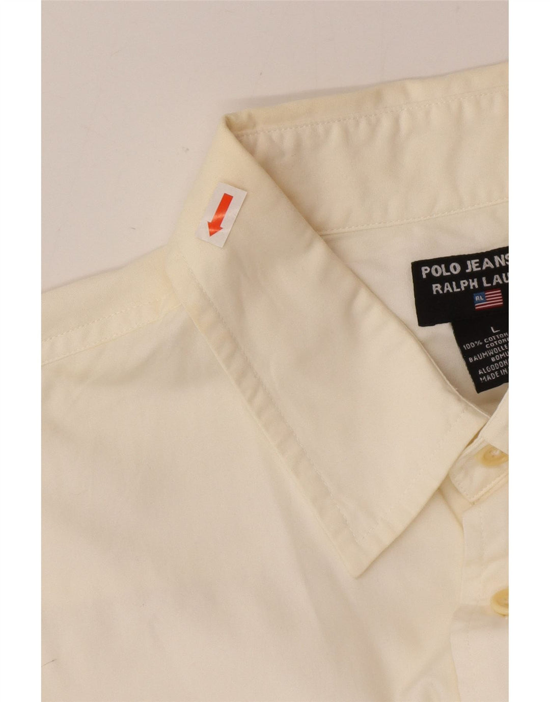 Ralph Lauren Mens Shirt Large White Cotton