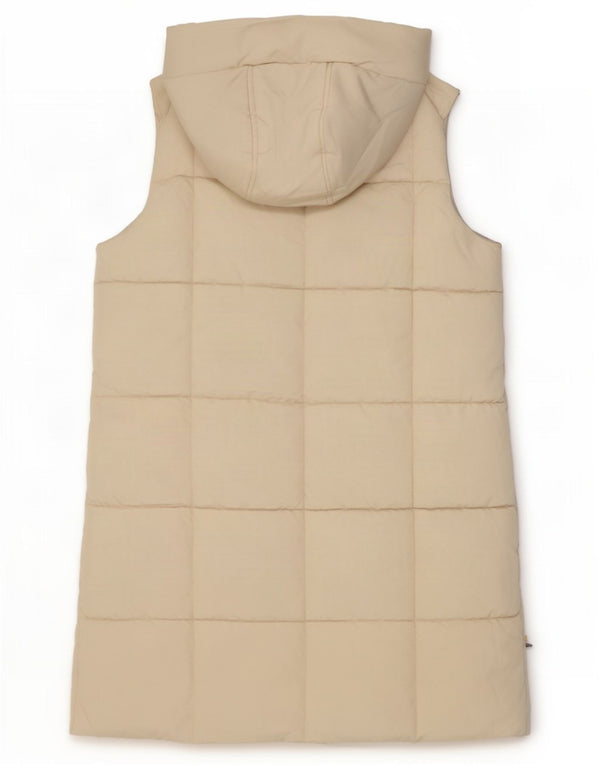 Marks & Spencer Girls Longline Hooded Padded Gilet 11-12 Years Off White