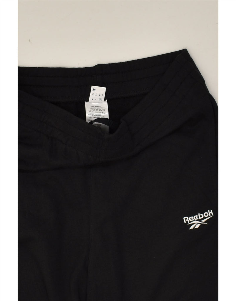 REEBOK Mens Tracksuit Trousers Joggers Medium Black Cotton | Vintage Reebok | Thrift | Second-Hand Reebok | Used Clothing | Messina Hembry 