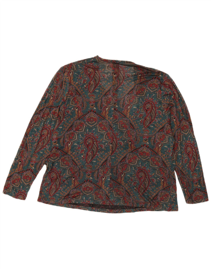 Vintage Womens Blouse Top UK 14 Medium Multicoloured Paisley
