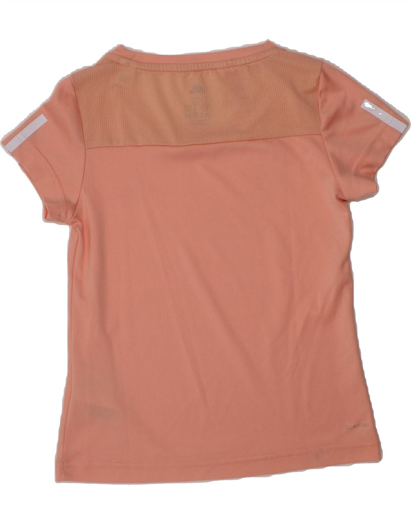ADIDAS Girls Climacool T-Shirt Top 7-8 Years XS Pink Polyester Sports Vintage Adidas and Second-Hand Adidas from Messina Hembry 