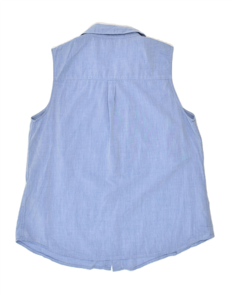 BODEN Womens Sleeveless Shirt UK 16 Large Blue | Vintage Boden | Thrift | Second-Hand Boden | Used Clothing | Messina Hembry 