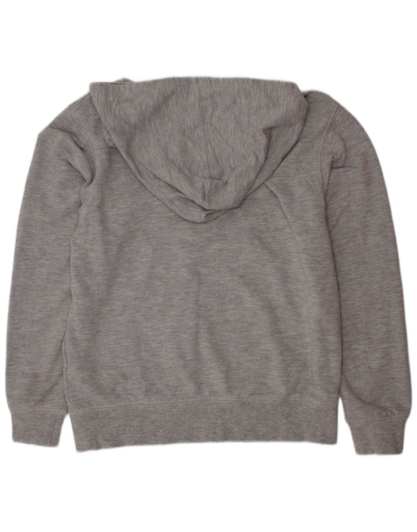 CHAMPION Boys Graphic Hoodie Jumper 9-10 Years Medium Grey Flecked Cotton