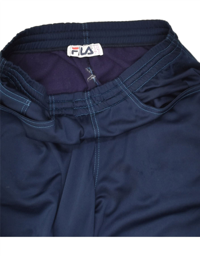 FILA Womens Tracksuit Trousers IT 44 Medium  Navy Blue Polyester | Vintage Fila | Thrift | Second-Hand Fila | Used Clothing | Messina Hembry 