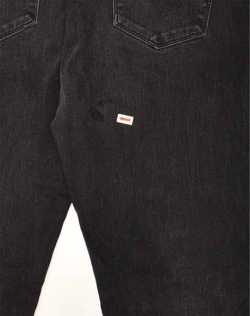 LEVI'S Womens Straight Jeans US 12 Large W32 L30  Black Cotton | Vintage Levi's | Thrift | Second-Hand Levi's | Used Clothing | Messina Hembry 