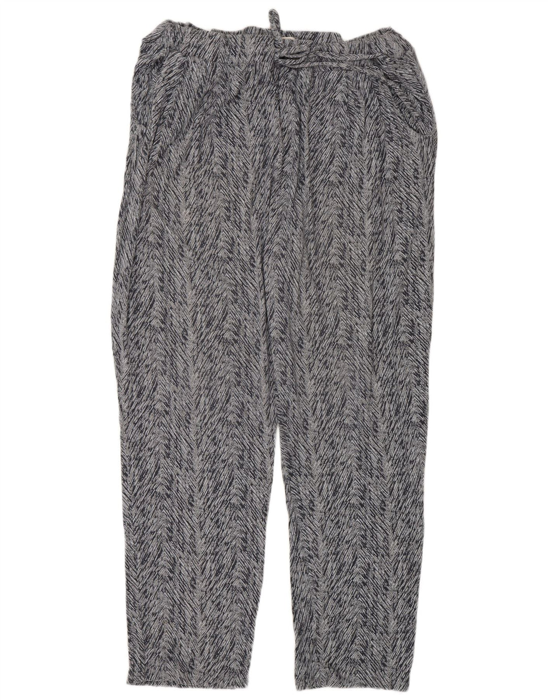 White Stuff Womens Casual Trousers UK 18 XL W36 L30 Navy Blue Chevron