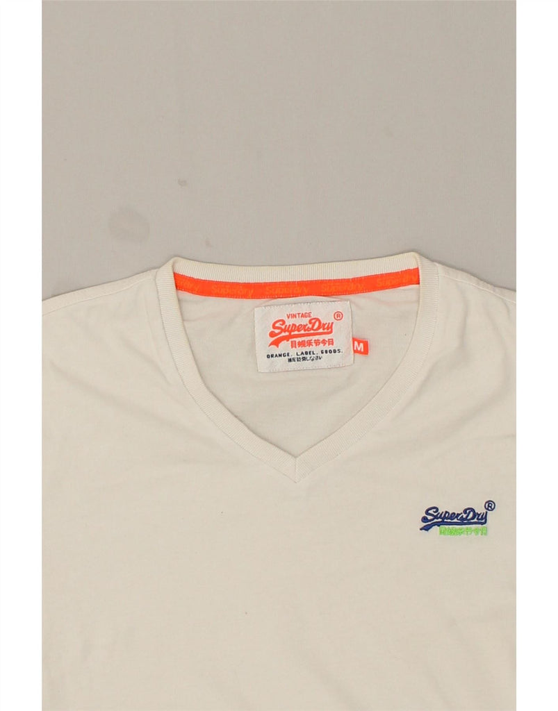 SUPERDRY Mens T-Shirt Top Medium White Cotton Vintage Superdry and Second-Hand Superdry from Messina Hembry 