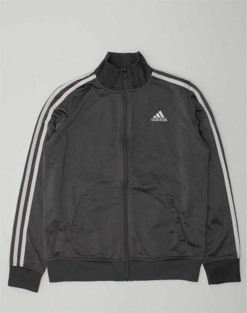 ADIDAS Boys Tracksuit Top Jacket 10-11 Years Medium Grey Polyester | Vintage Adidas | Thrift | Second-Hand Adidas | Used Clothing | Messina Hembry 