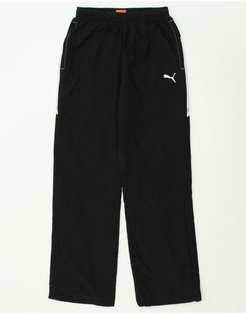 PUMA Boys Tracksuit Trousers 15-16 Years 2XL Black Colourblock Polyester | Vintage Puma | Thrift | Second-Hand Puma | Used Clothing | Messina Hembry 