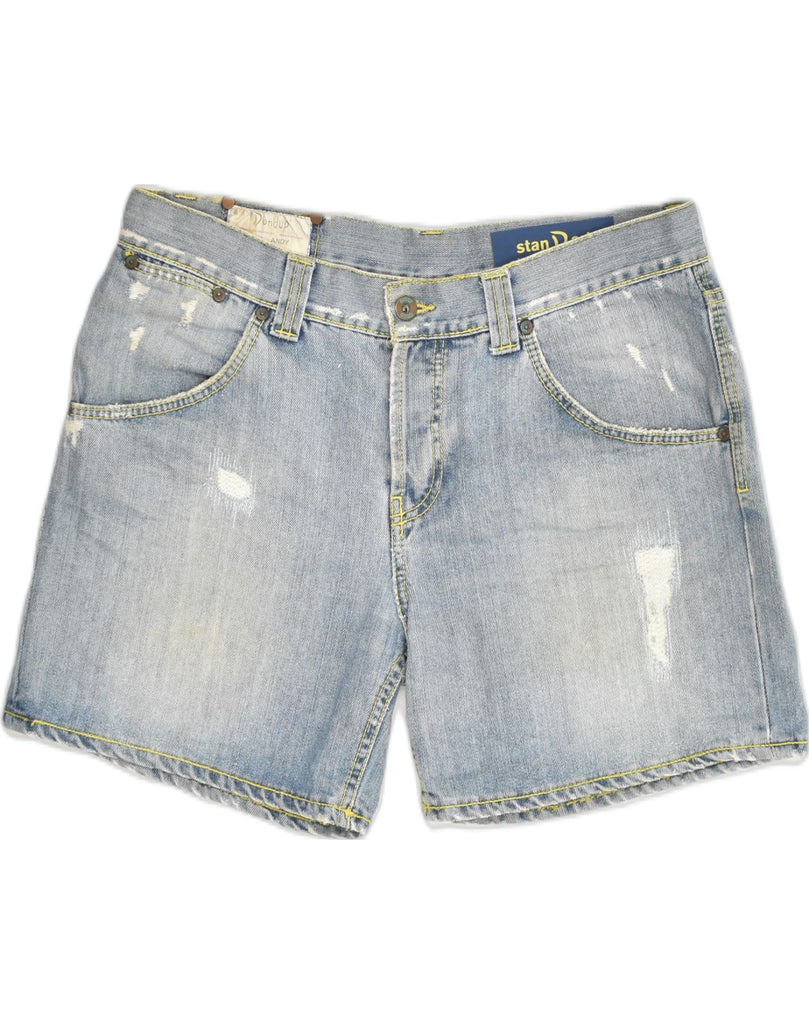 DONDUP Womens Distressed Denim Shorts W34 Large  Blue Cotton | Vintage Dondup | Thrift | Second-Hand Dondup | Used Clothing | Messina Hembry 