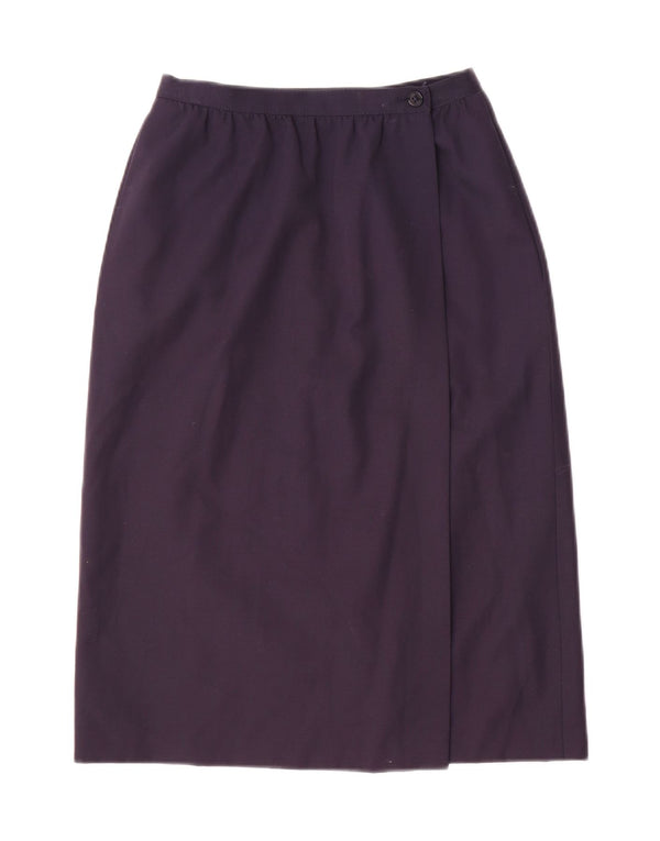 Valentino Womens High Waist Wrap Skirt IT 42 Medium W24  Navy Blue