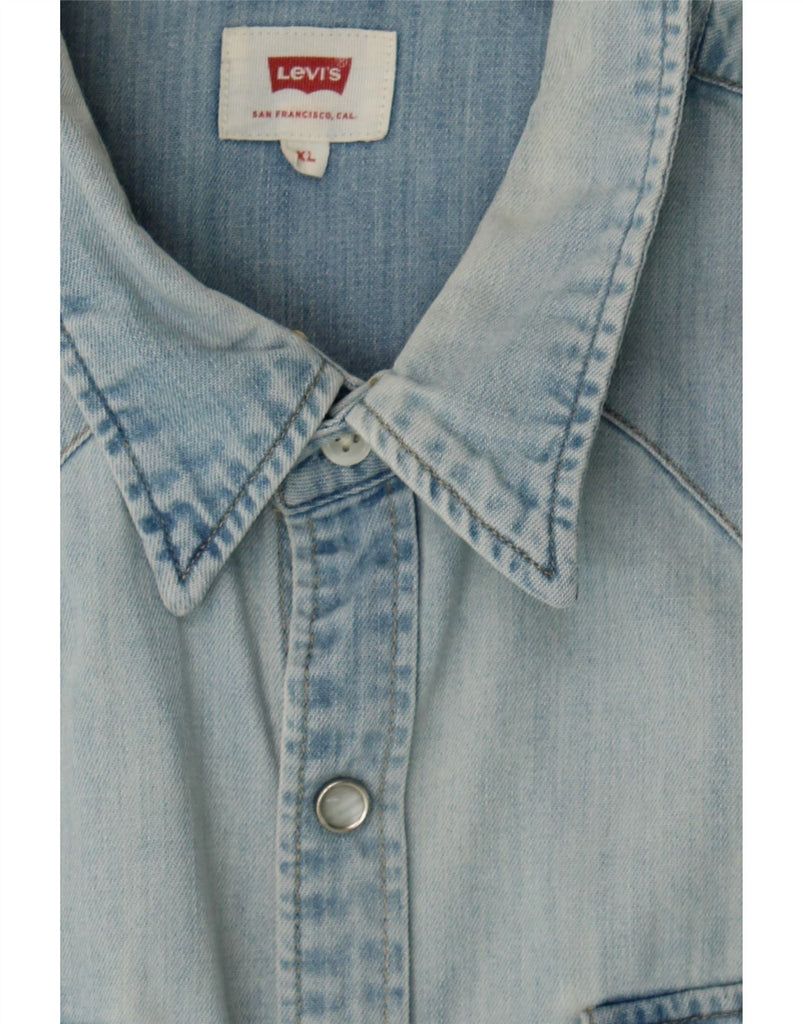 LEVI'S Mens Denim Shirt XL Blue Cotton Vintage Levi's and Second-Hand Levi's from Messina Hembry 