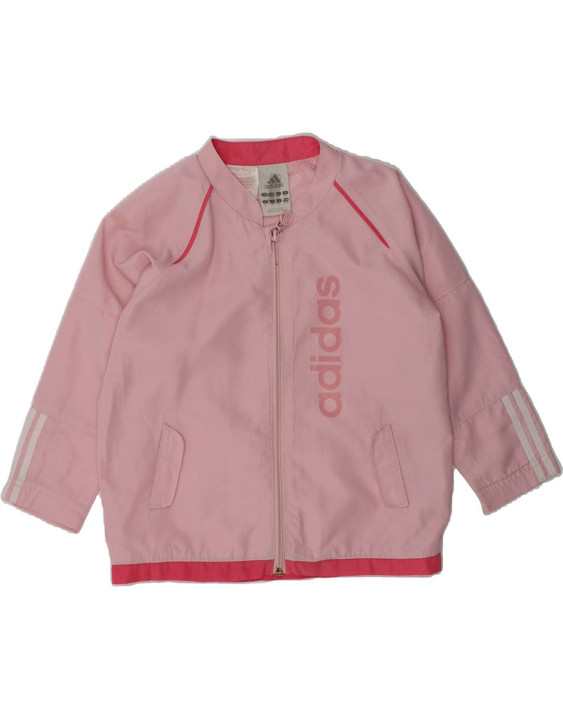 ADIDAS Girls Graphic Tracksuit Top Jacket 2-3 Years Pink Polyester | Vintage Adidas | Thrift | Second-Hand Adidas | Used Clothing | Messina Hembry 