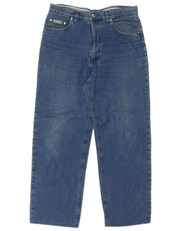 Hugo Boss Mens Straight Jeans W34 L28 Blue Cotton