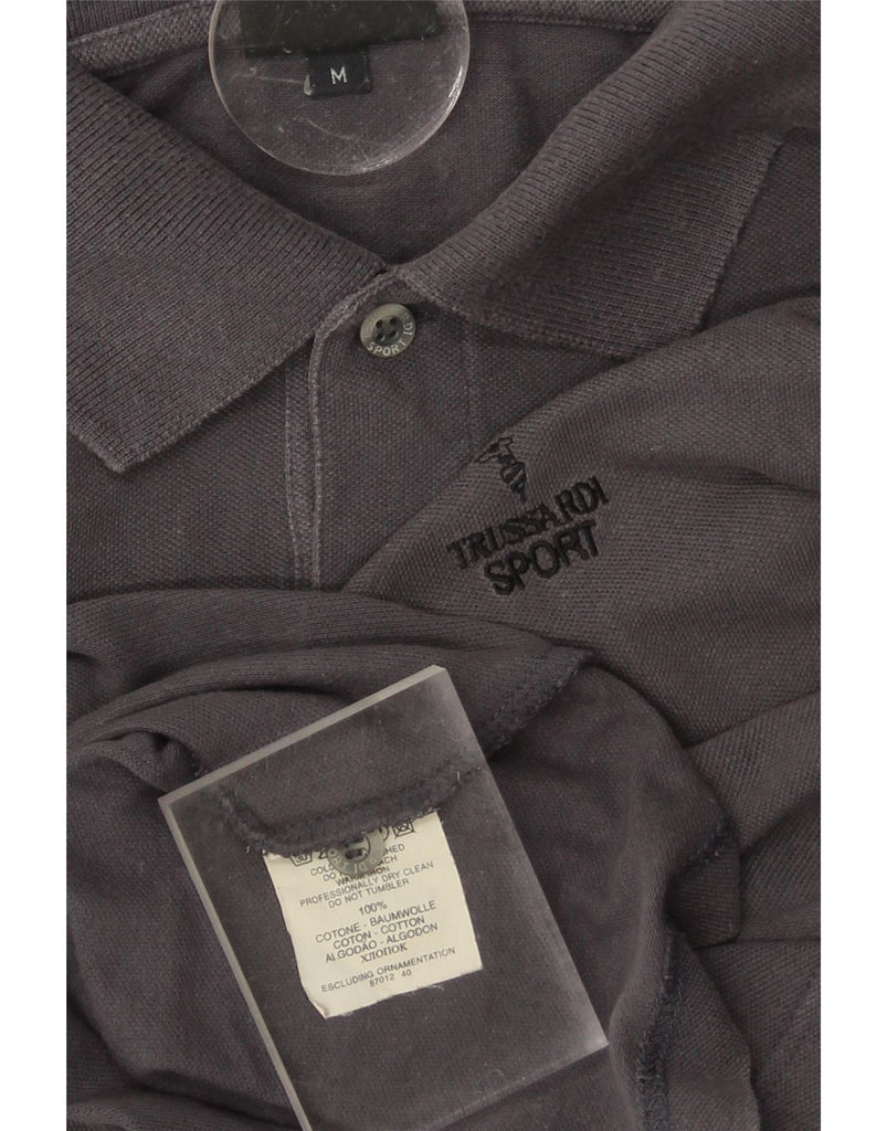 TRUSSARDI Mens Polo Shirt Medium Navy Blue Cotton Vintage Trussardi and Second-Hand Trussardi from Messina Hembry 