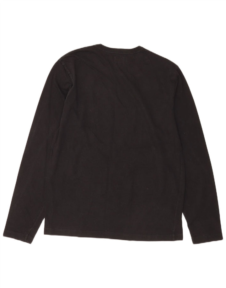 Calvin Klein Jeans Mens Graphic Top Long Sleeve Large Black Cotton