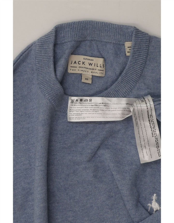 Jack Wills Mens Crew Neck Jumper Sweater XS Blue Cotton