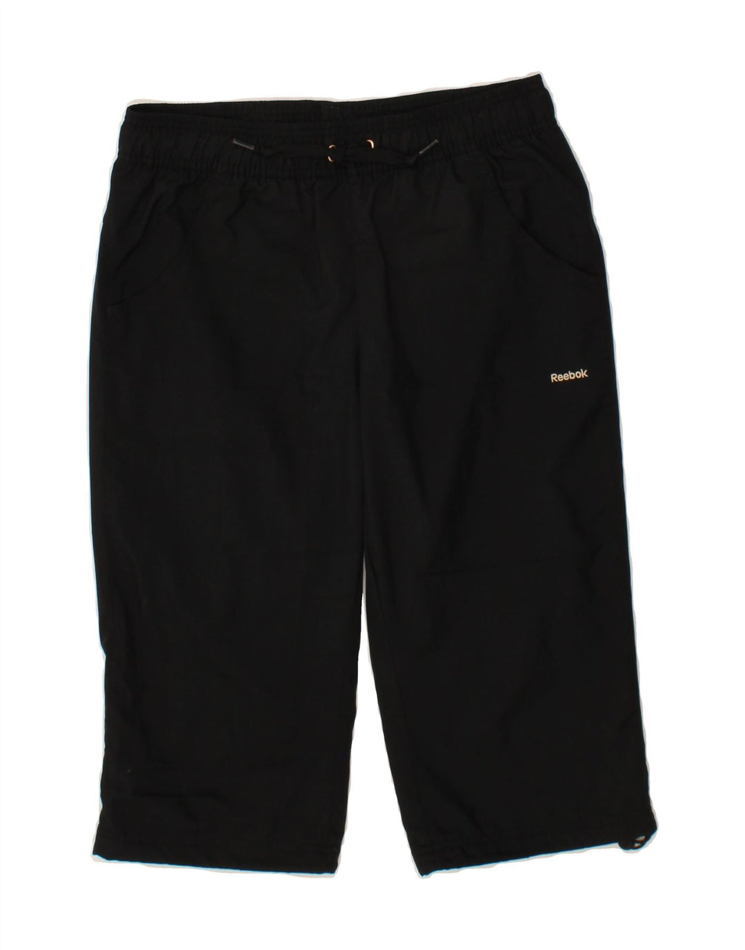 REEBOK Womens Bermuda Sport Shorts UK 14 Medium  Black Polyester Vintage Reebok and Second-Hand Reebok from Messina Hembry 