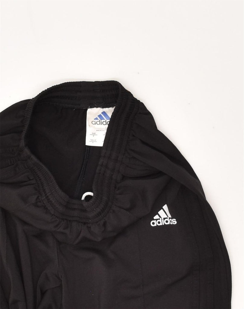 ADIDAS Womens Tracksuit Trousers UK 10 Small Black Polyester | Vintage Adidas | Thrift | Second-Hand Adidas | Used Clothing | Messina Hembry 