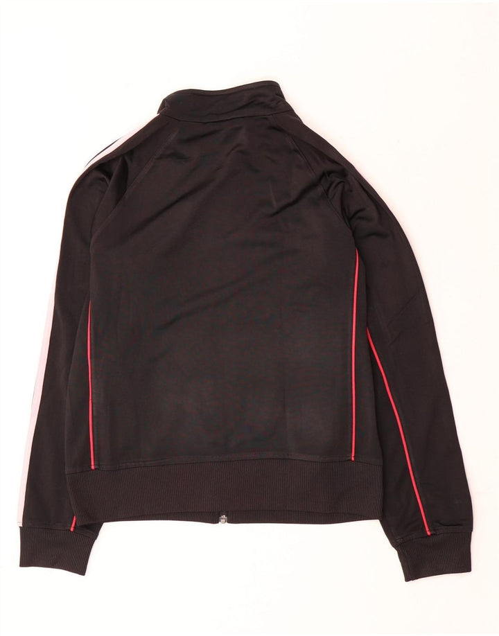 Adidas Womens Tracksuit Top Jacket UK 12 Medium  Black Polyester