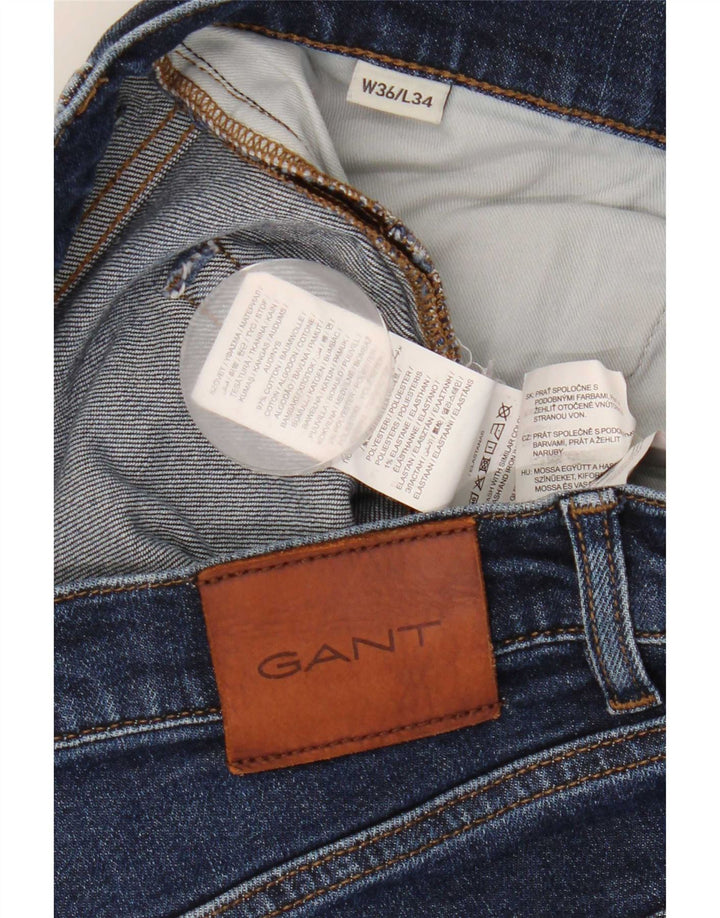 Gant Mens Slim Jeans W36 L30 Blue Cotton
