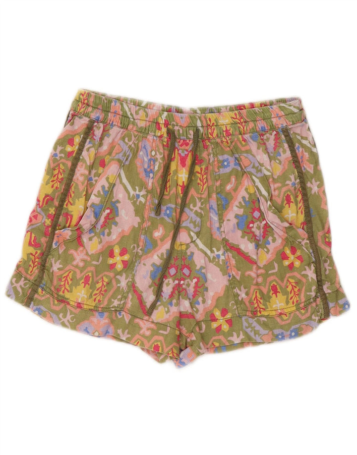 Zara Womens Chino Shorts Small W26 Multicoloured Floral