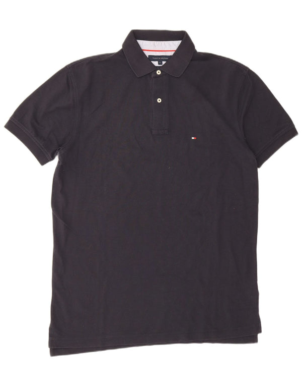 Tommy Hilfiger Mens Polo Shirt Large Navy Blue Cotton