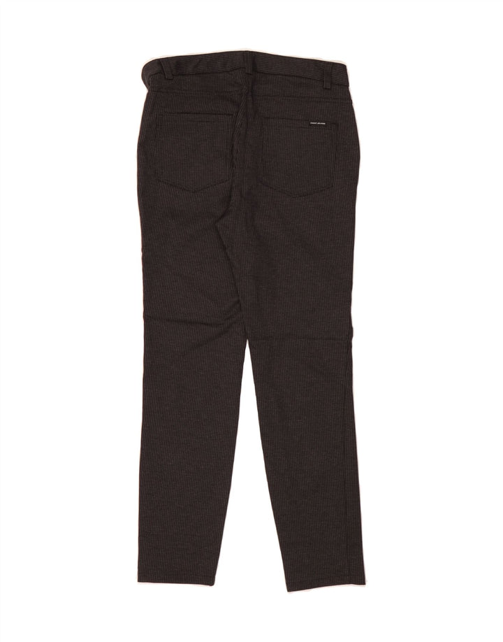 DKNY Womens Skinny Casual Trousers Medium W30 L29 Grey Check Polyester Vintage Dkny and Second-Hand Dkny from Messina Hembry 