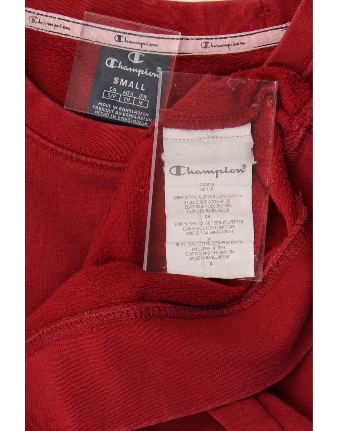 CHAMPION Womens Graphic Sweatshirt Jumper UK 10 Small Red Cotton Vintage Champion and Second-Hand Champion from Messina Hembry 