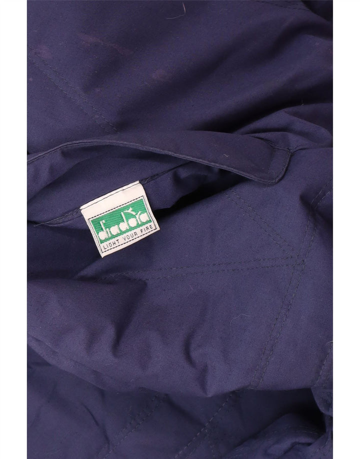 DIADORA Womens Reversible Windbreaker Jacket UK 14 Medium Navy Blue