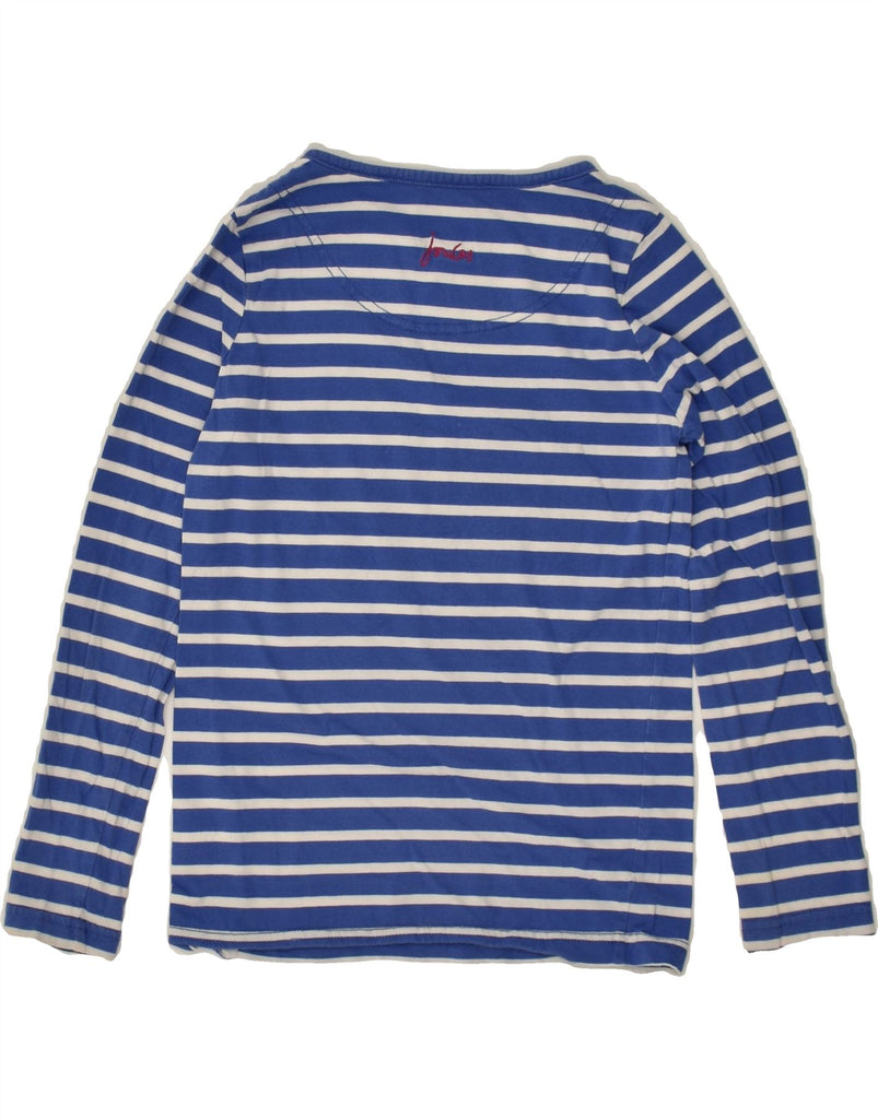 JOULES Girls Graphic Top Long Sleeve 9-10 Years Blue Striped Cotton | Vintage Joules | Thrift | Second-Hand Joules | Used Clothing | Messina Hembry 