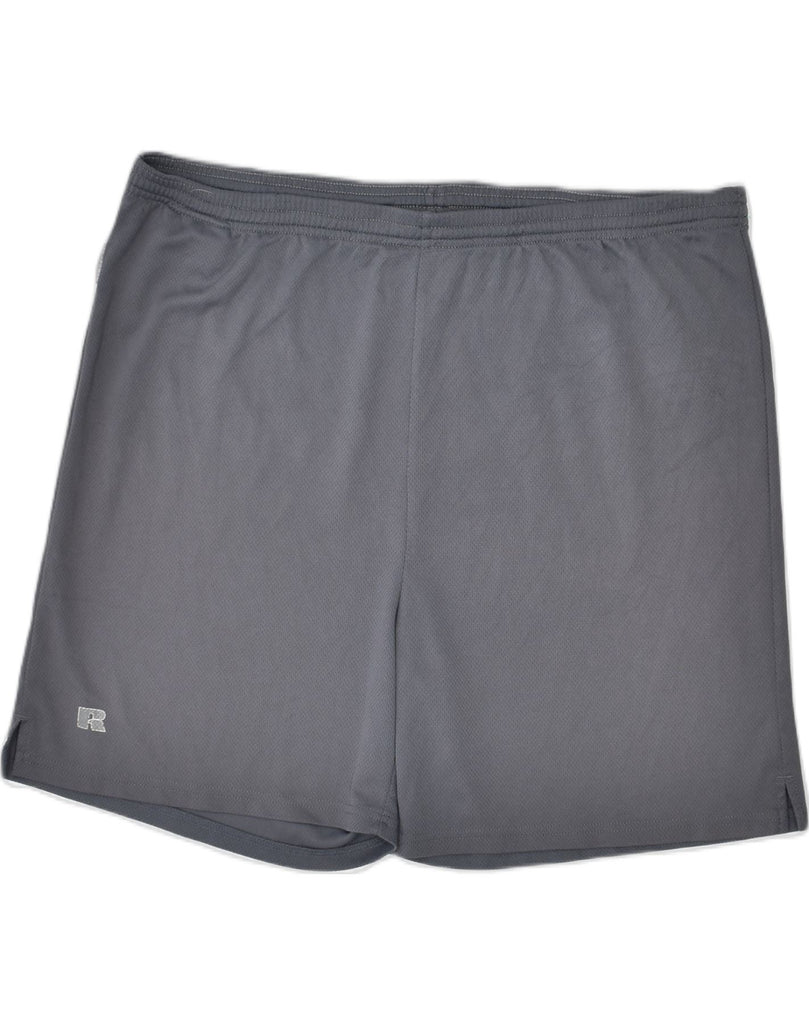 RUSSELL ATHLETIC Mens Dri-Power Sport Shorts Large Grey Polyester | Vintage | Thrift | Second-Hand | Used Clothing | Messina Hembry 