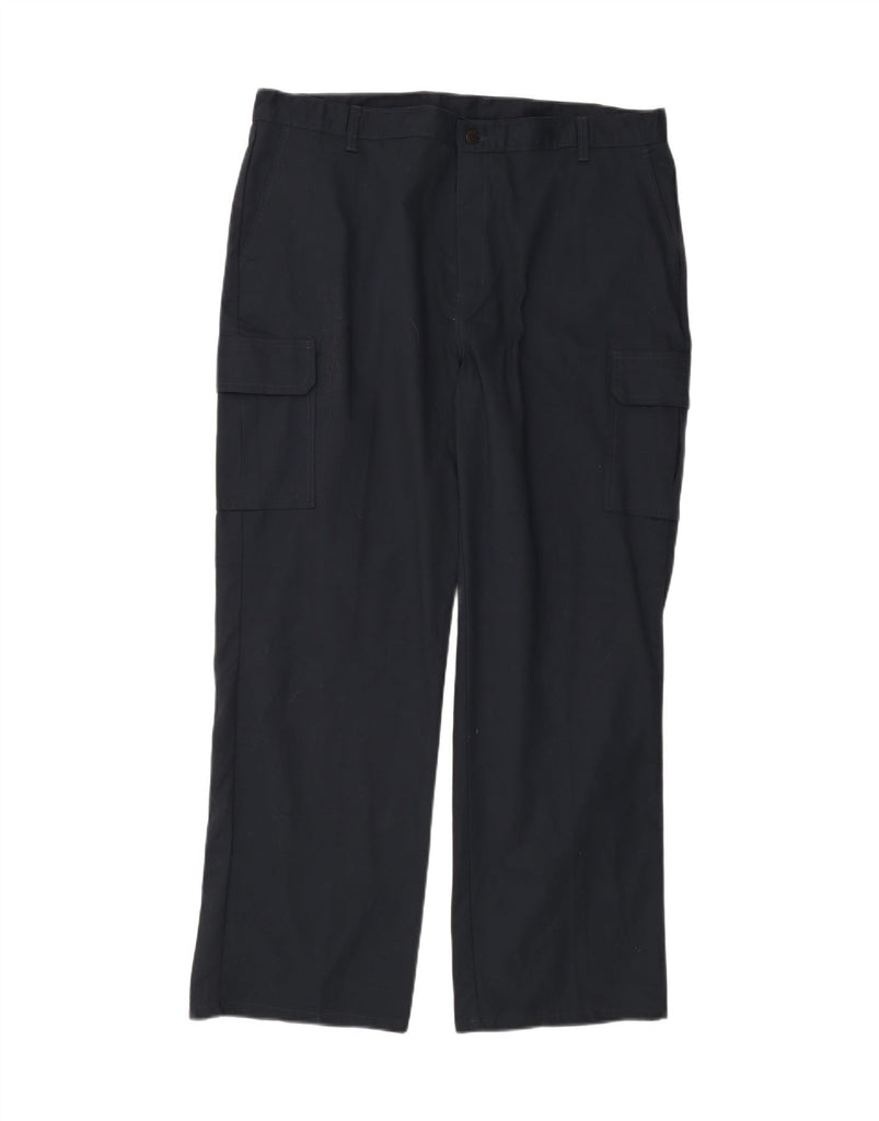 DICKIES Mens Straight Cargo Trousers W42 L32 Navy Blue Polyester Vintage Dickies and Second-Hand Dickies from Messina Hembry 