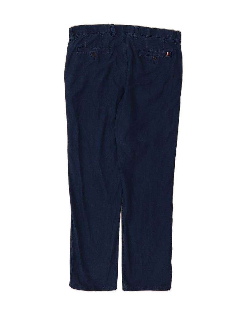 TOMMY HILFIGER Mens Custom Fit Straight Chino Trousers W34 L34 Blue Cotton Vintage Tommy Hilfiger and Second-Hand Tommy Hilfiger from Messina Hembry 