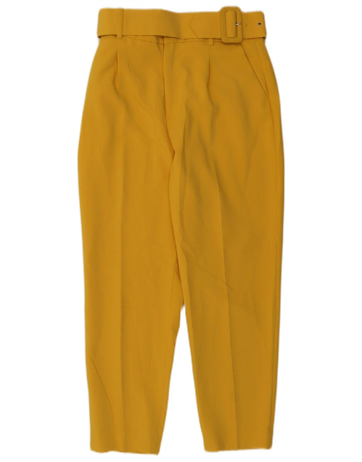 Zara Womens Tapered Chino Trousers Medium W28 L27 Yellow