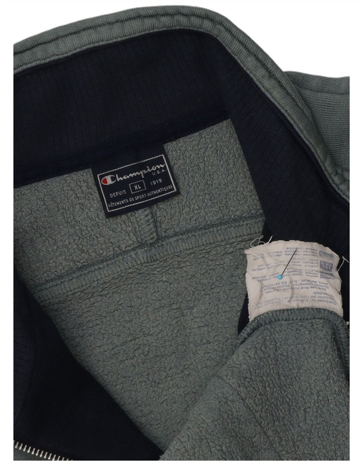 Champion Mens Tracksuit Top Jacket XL Blue Cotton