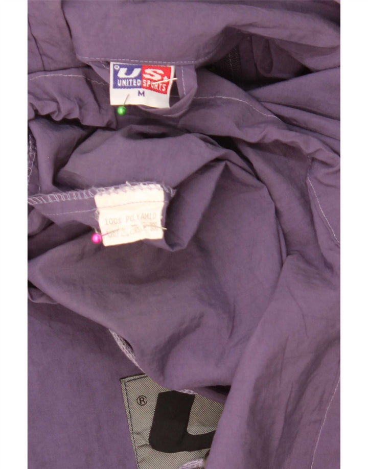 Vintage Mens Graphic Loose Fit Anorak Jacket UK 38 Medium Purple Polyamide