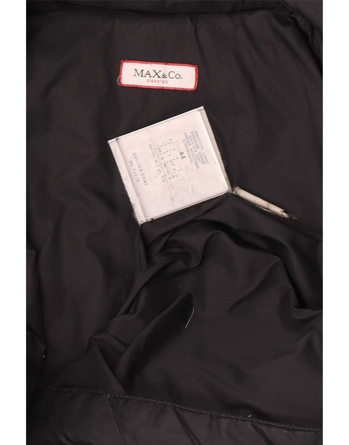 Max & Co. Womens Padded Coat UK 12 Medium Black Polyamide