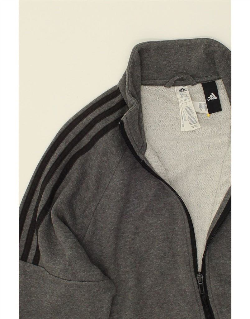 ADIDAS Mens Tracksuit Top Jacket UK 38/40 Medium Grey Cotton | Vintage Adidas | Thrift | Second-Hand Adidas | Used Clothing | Messina Hembry 