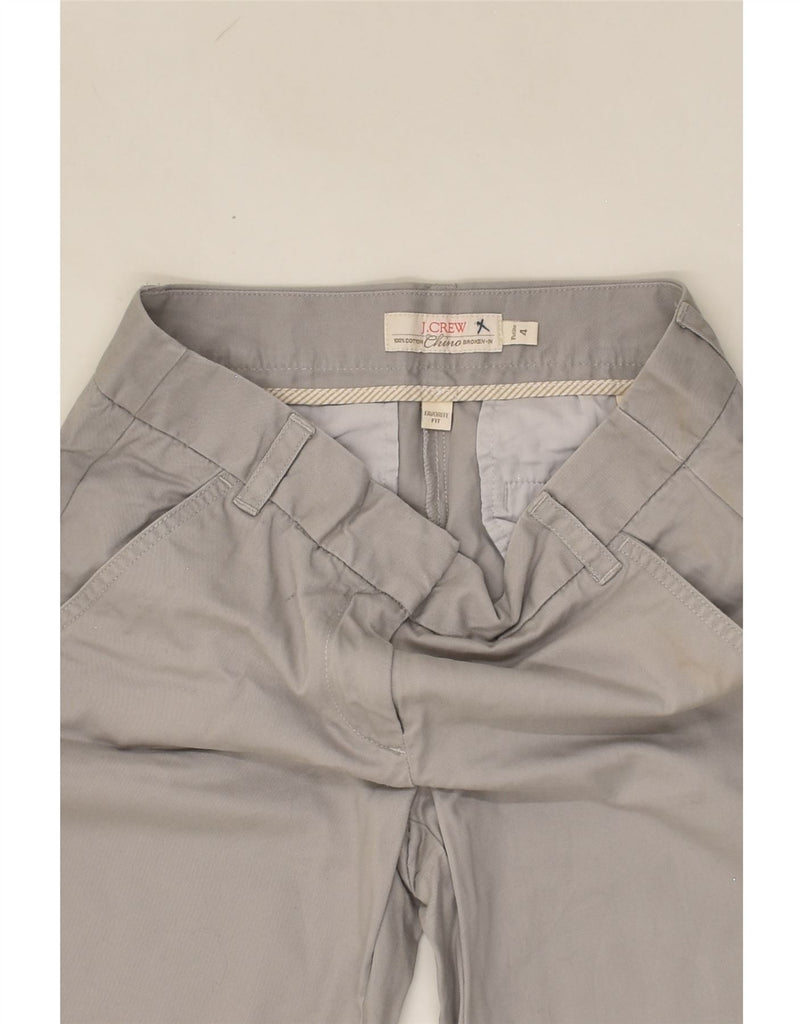J. CREW Womens Petite Straight Cropped Trousers US 4 Small W30 L21 Grey | Vintage J. Crew | Thrift | Second-Hand J. Crew | Used Clothing | Messina Hembry 