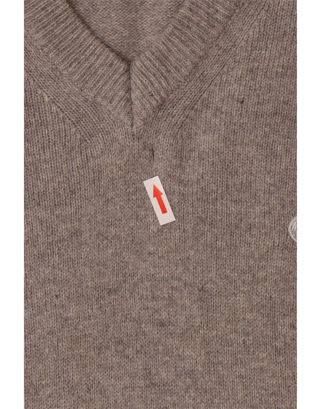 Murphy & Nye Mens V-Neck Jumper Sweater Large Grey Wool