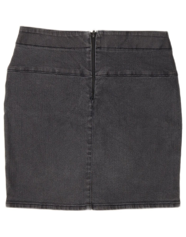 Zara Womens Mini Denim Skirt EU 36 XS W26 Grey